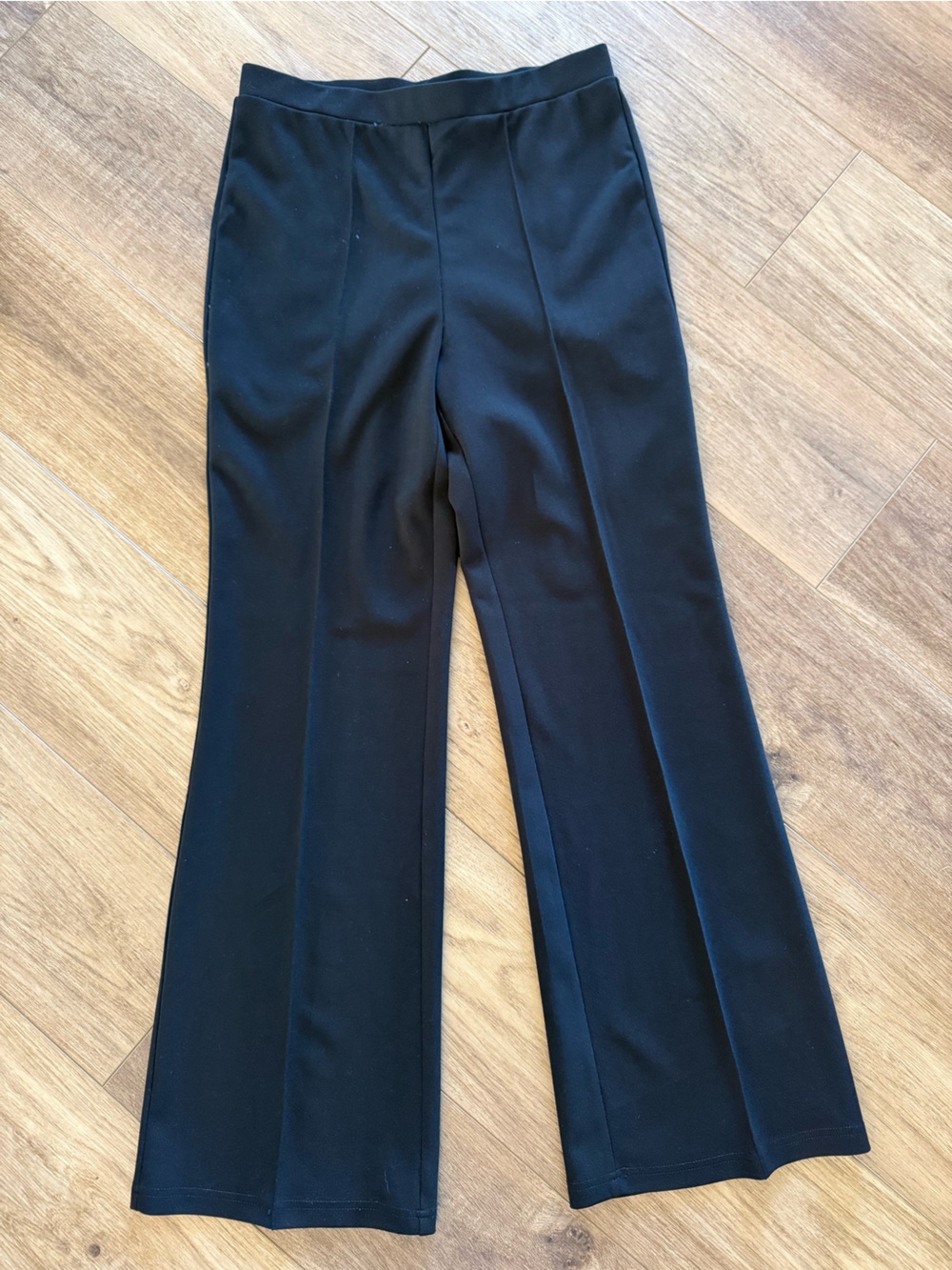 Black Boot-Cut Ponte Pants for Women